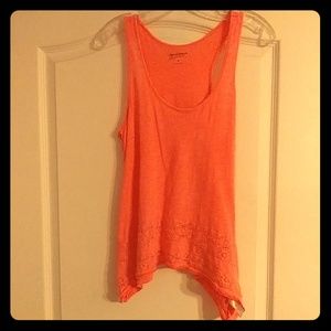 Bright orange flowy tank